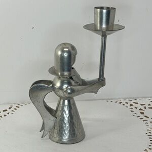 Vintage Banka Tin Angel Candleholder